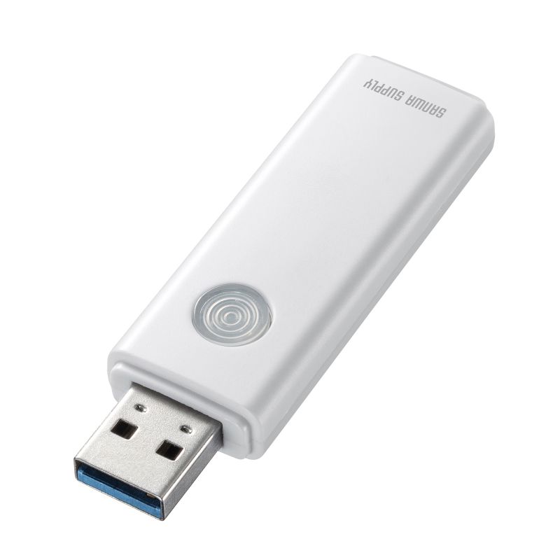 USBメモリー USB3.2 Gen1 8GB USBフラッシュ スライド式 プッシュ式 パスワードロック付 ホワイト UFD-3HN8GW