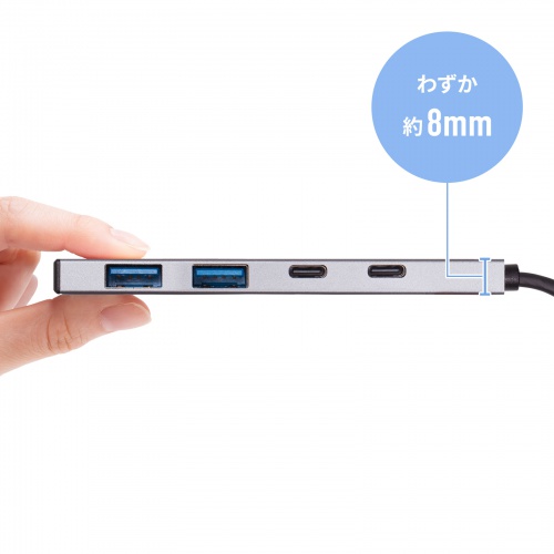 USB TypeC 4|[gnu A~2 C~2 P[ǔ^ USB3.2Gen2Ή 10GbpsΉ A~M Windows Mac iPad Chromebook Ή USB-10TC14SV