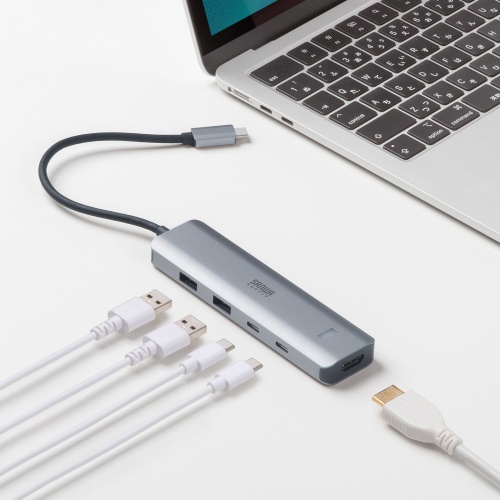 USB Type-C �n�u HDMI 8K30Hz 4K120Hz�Ή� 5in1 USB 10Gbps PD100W���� PD85W���d �ڑ������鉻 �V���o�[