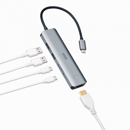USB Type-C �n�u HDMI 8K30Hz 4K120Hz�Ή� 5in1 USB 10Gbps PD100W���� PD85W���d �ڑ������鉻 �V���o�[