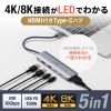 USB Type-C �n�u HDMI 8K30Hz 4K120Hz�Ή� 5in1 USB 10Gbps PD100W���� PD85W���d �ڑ������鉻 �V���o�[