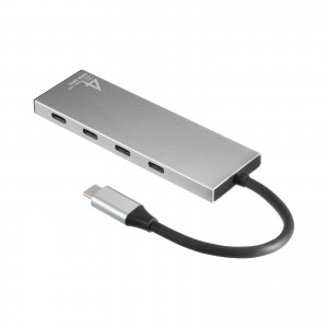 USB TypeC 4�|�[�g�n�u USB Type-C�~4 PD100W�Ή� 10Gbps�Ή� �����`�� �A���~���M �P�[�u����̌^ ���^ Windows Mac iPad Chromebook