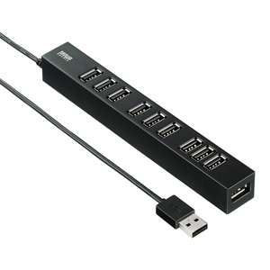USB2.0ハブ（10ポート・面ファスナー）