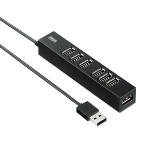 USB2.0ハブ（7ポート・面ファスナー）