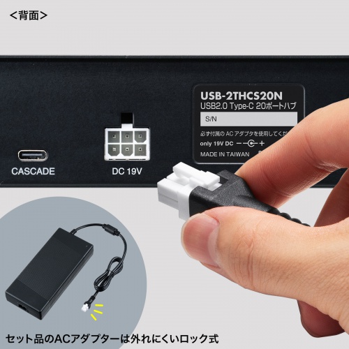 Type-C 20|[gnu USB2.0 Ztp[ GR[h  fCW[`F[ [d 1.8m X}z ^ubg ubN USB-2THCS20N