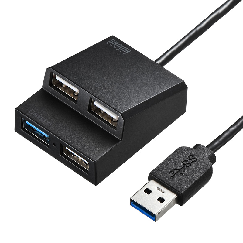 USBハブ USB3.0 USB2.0*2ポート 拡張 3ポートコンボハブ 超小型、軽量 高速転送、携帯便利 、USBメモリ USBイヤホン