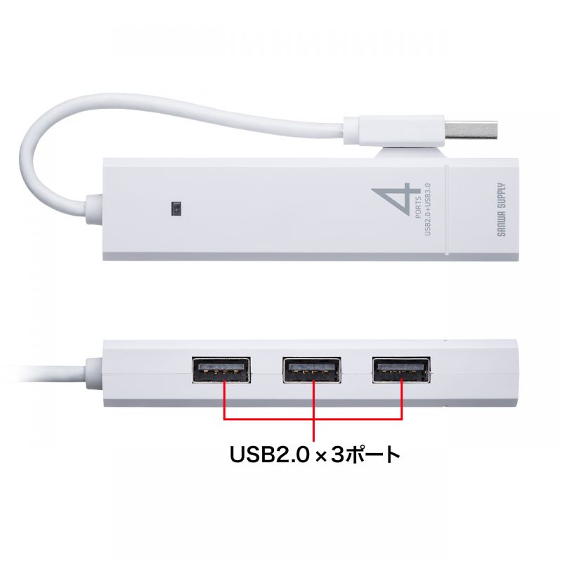 USBnu(R{EUSB3.1Gen1~1|[gEUSB2.0~3|[gEoXp[EzCg) USB-3H421W