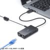 USBnu USB A LANA_v^ 3|[g Ztp[ 2.5GLANΉ USB 10Gbps 30p ubN USB-3HLS8BK
