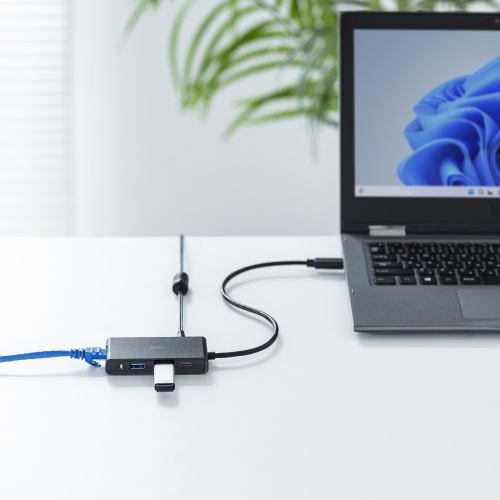 USBハブ LAN対応 3ポート セルフパワー 2.5GLAN対応 10Gbps USB A接続