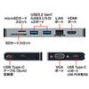 USB Type-C ドッキングハブ（VGA・HDMI・LANポート・カードリーダー搭載）