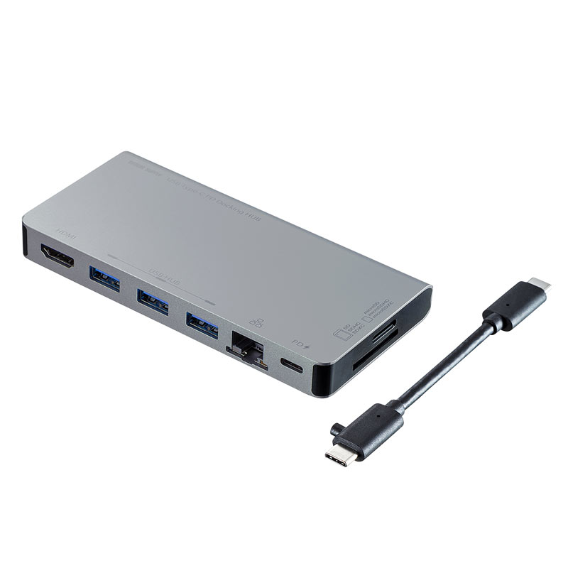 USB Type-C ドッキングハブ（HDMI・LANポート・SDカードリーダー付き