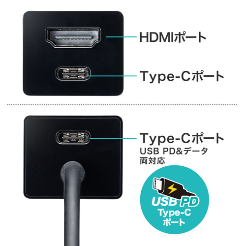 USB Type-Cnut HDMIϊA_v^ USB-3TCH34BK