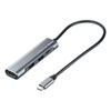 USB Type-C ドッキングステーション PD/60W対応 4K対応 4in1 HDMI Type-C USB3.0 USB2.0 テレワーク リモート 在宅勤務 ガンメタ ケーブル長30㎝