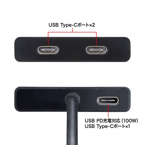 USB Type-C nu 3|[g C~2 USB PD 100W }[d f[^]  P[ǔ^ RpNg ^ [d USB-3TCP12BK