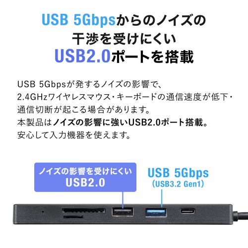 USB-C �n�u 6-in-1 HDMI 4K30Hz �f���o�� USB-C�|�[�g���� USB 5Gbps USB-A�|�[�g���� �J�[�h���[�_�[ �u���b�N