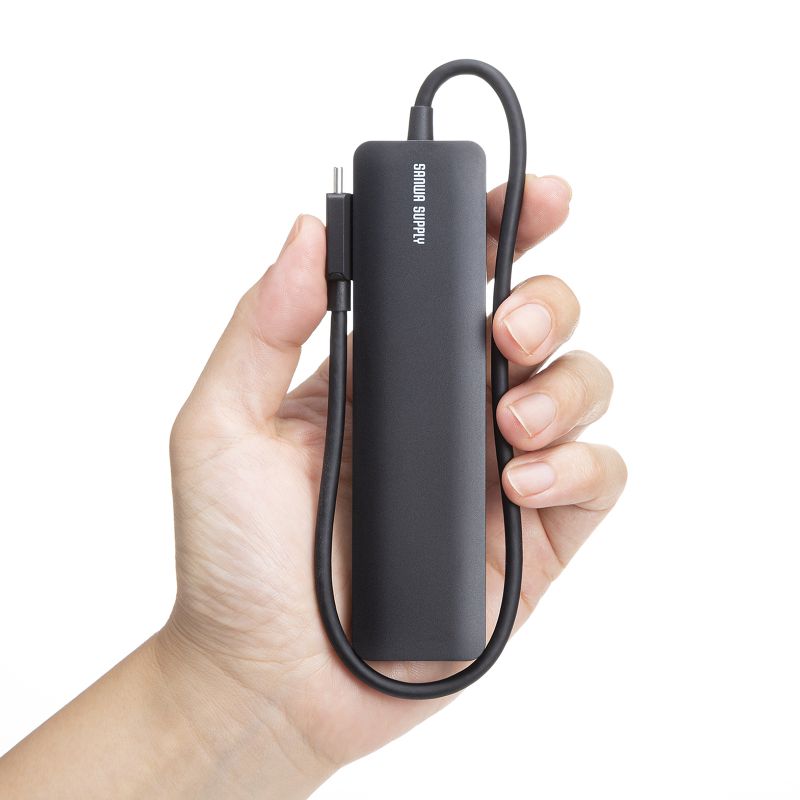hbLOXe[V Type-C ڑ 5 in 1 HDMI2 2ʏo 4K/60HzΉ PD100W X RpNgUSB A 2 P[u30cm USB-5TCHHPS22BK