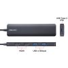 hbLOXe[V Type-C ڑ 5 in 1 HDMI2 2ʏo 4K/60HzΉ PD100W X RpNgUSB A 2 P[u30cm USB-5TCHHPS22BK
