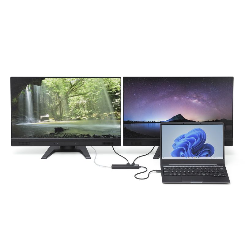 hbLOXe[V Type-C ڑ 5 in 1 HDMI2 2ʏo 4K/60HzΉ PD100W X RpNgUSB A 2 P[u30cm USB-5TCHHPS22BK