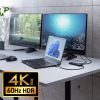 hbLOXe[V Type-C ڑ 5 in 1 HDMI2 2ʏo 4K/60HzΉ PD100W X RpNgUSB A 2 P[u30cm USB-5TCHHPS22BK