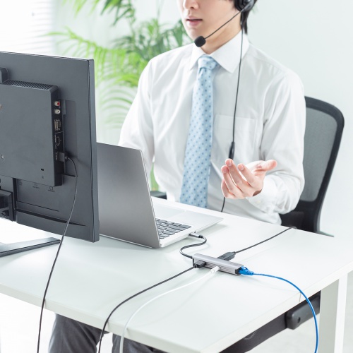 USB-C �n�u �X���� HDMI�f���o�� USB A�~1 USB-C�~1 LAN PD100W�Ή� ���M�\�� 15cm