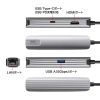 USB-C �n�u �X���� HDMI�f���o�� USB A�~1 USB-C�~1 LAN PD100W�Ή� ���M�\�� 15cm