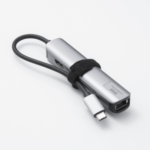 USB-C �n�u �X���� HDMI�f���o�� USB A�~1 USB-C�~1 LAN PD100W�Ή� ���M�\�� 15cm