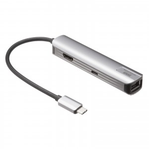 USB-C �n�u �X���� HDMI�f���o�� USB A�~1 USB-C�~1 LAN PD100W�Ή� ���M�\�� 15cm