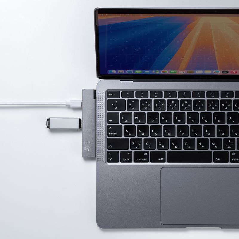 USB�n�u USB-C�ڑ� 4-in-1 ���}�� ���^ �X���� �J�[�h���[�_�[�t�� USB 5Gbps Type-C USB-A PD100W �R���p�N�g