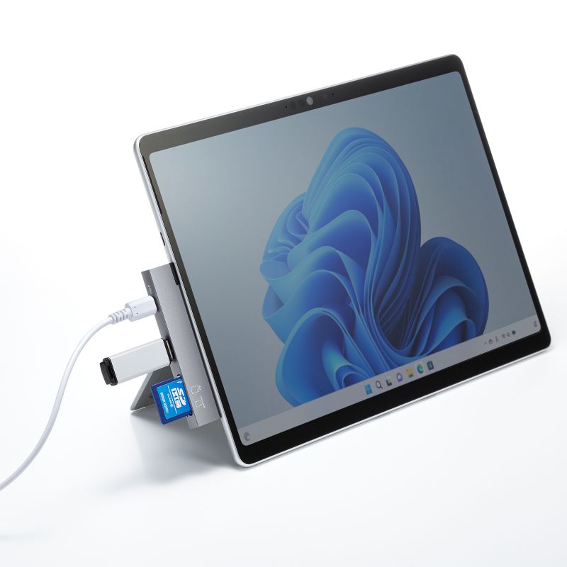 USB�n�u USB-C�ڑ� 4-in-1 ���}�� ���^ �X���� �J�[�h���[�_�[�t�� USB 5Gbps Type-C USB-A PD100W �R���p�N�g