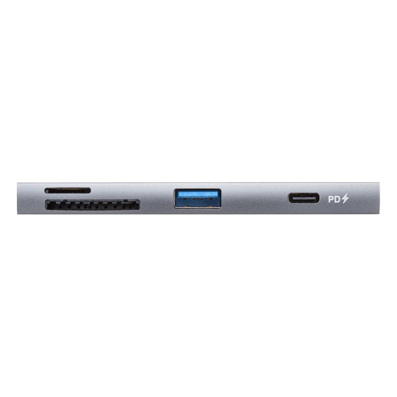 USB�n�u USB-C�ڑ� 4-in-1 ���}�� ���^ �X���� �J�[�h���[�_�[�t�� USB 5Gbps Type-C USB-A PD100W �R���p�N�g