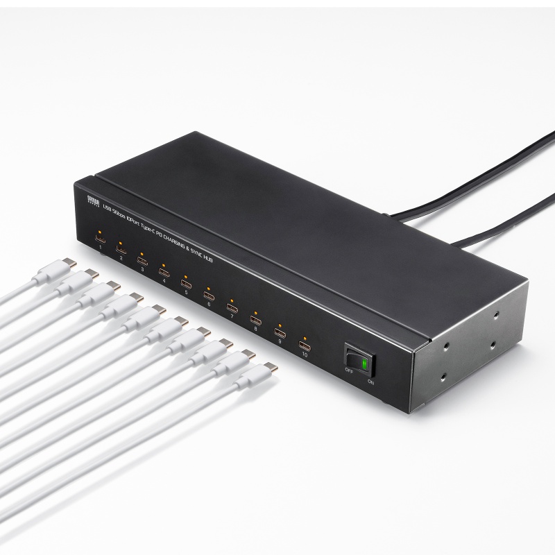 Type-C 10�|�[�g�n�u USB 5Gbps iPad�E�^�u���b�g 10�䓯���[�d/���� �Z���t�p���[ USB PD 27W �f�C�W�[�`�F�[���\ �w�Z�E�@�l����