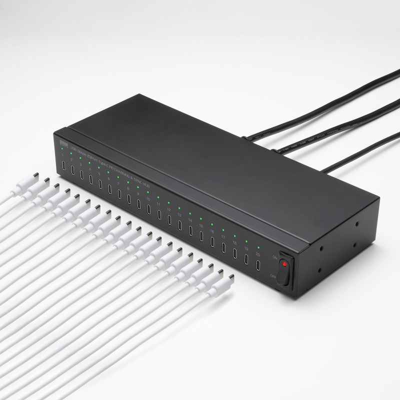 Type-C 20�|�[�g�n�u USB 5Gbps iPad�E�^�u���b�g 10�䓯���[�d/���� �Z���t�p���[ USB PD 27W �f�C�W�[�`�F�[���\ �w�Z�E�@�l����