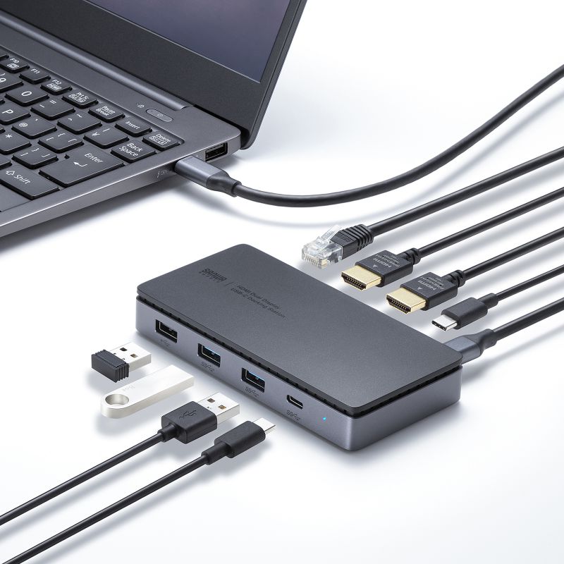 hbLOXe[V USB Type-C HDMI~2 LANt  4K/60Hz PD100WΉ ʏo PD[d u USB-CVDK15