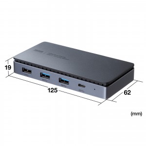 ドッキングステーション USB Type-C HDMI×2 LAN付 4K/60Hz