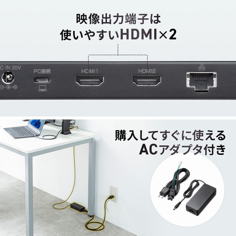 hbLOXe[V HDMI2 2ʏo͑Ή USB-Cڑ c^X^ht 4K/60HzΉ USB PD65W USB 10Gbps [dA_v^t A~ USB-CVDK16