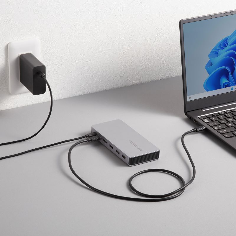 hbLOXe[V 2 4K 10-in-1 USB-Cڑ PD100W[d HDMI~2 USB-A~5 USB-C~2 u^ Vo[