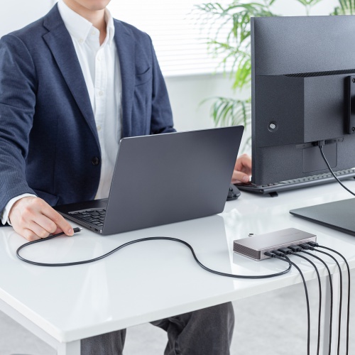 hbLOXe[V 2 4K 10-in-1 USB-Cڑ PD100W[d HDMI~2 USB-A~5 USB-C~2 u^ Vo[