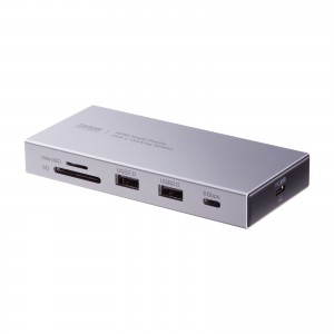 �h�b�L���O�X�e�[�V���� Type-C 10-in-1 HDMI 1��� 4K/60Hz PD�}���[�d SD�J�[�h���[�_�[ LAN MAC�A�h���X�p�X�X���[ �R���p�N�g �P�[�u�����E��