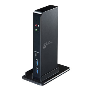 USB3.0 ドッキングステーション 4K対応 10in1 HDMI×2 Type-C USB3.0×2 USB2.0×2 LAN  音声出力 マイク入力 テレワーク リモート 在宅勤務