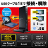 USB3.0 ドッキングステーション 4K対応 10in1 HDMI×2 Type-C USB3.0×2 USB2.0×2 LAN  音声出力 マイク入力 テレワーク リモート 在宅勤務
