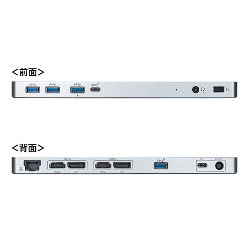 USB Type-C hbLOXe[V PD/60WΉ 4KΉ HDMI~2 DisplayPort~2 Type-C USB3.0 LAN USB-CVDK6