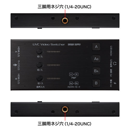 HDMIキャプチャー（2入力・スイッチャー付き） USB-CVHDUVC5