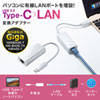 USB3.2 TypeC-LAN変換アダプタ（ホワイト）