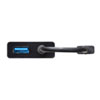 LANアダプタ(USB3.1-LAN変換・USBハブ1ポート・ブラック)