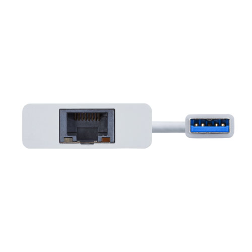 USB3.2-LAN変換アダプタ（USBハブポート付・ホワイト）｜サンプル無料