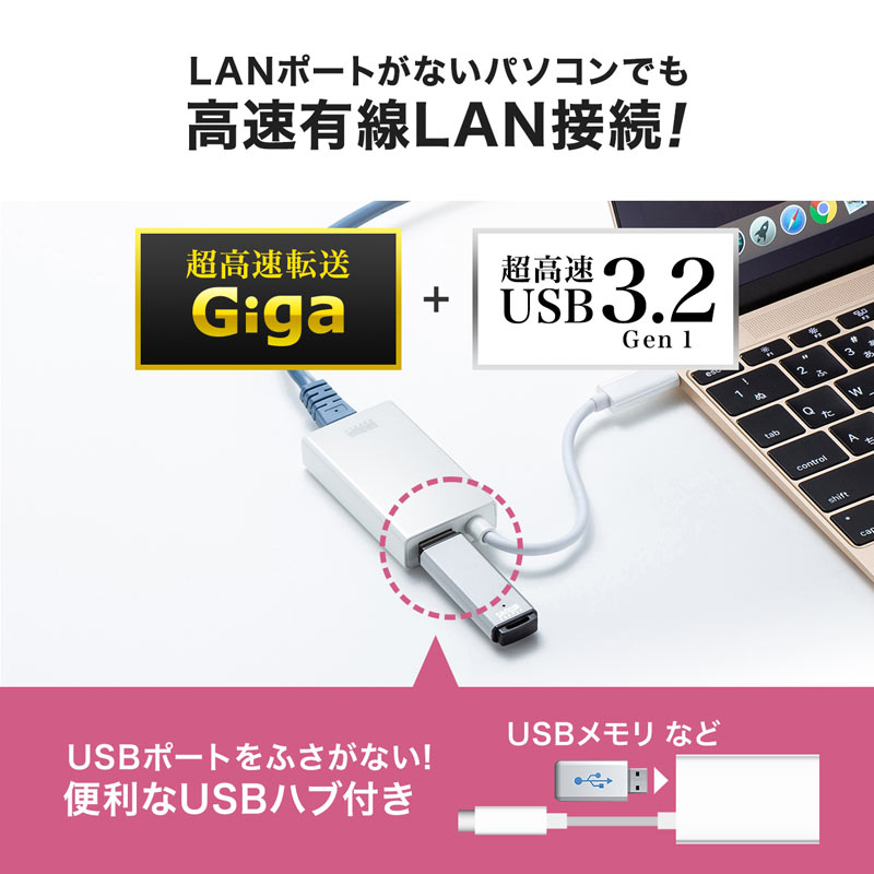 LANA_v^(USB3.1 TypeC-LANϊEUSBnu1|[gEzCg) USB-CVLAN4W