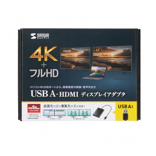 USB-HDMIfBXvCA_v^ 4K/30HzΉ 2ʏo USB 5Gbps USB-CVU3HD5