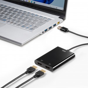 世界有名な USB-HDMIディスプレイアダプタ 4K/60Hz対応 の販売 2画面出力 テレビ