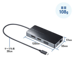 SANWA SUPPLY - 【ほぼ未使用】Type-CドッキングステーションUSB Amazon.co.jp: サンワサプライ USB Type-C ドッキング