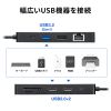 USB Type-C hbLOXe[V nu USB PD HDMI SD MicroSD J[h[_[ USB3.2 Gen1 DisplayPort Alt mode USB-DKM3BK